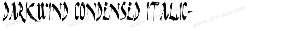 DarkWind Condensed Italic字体转换